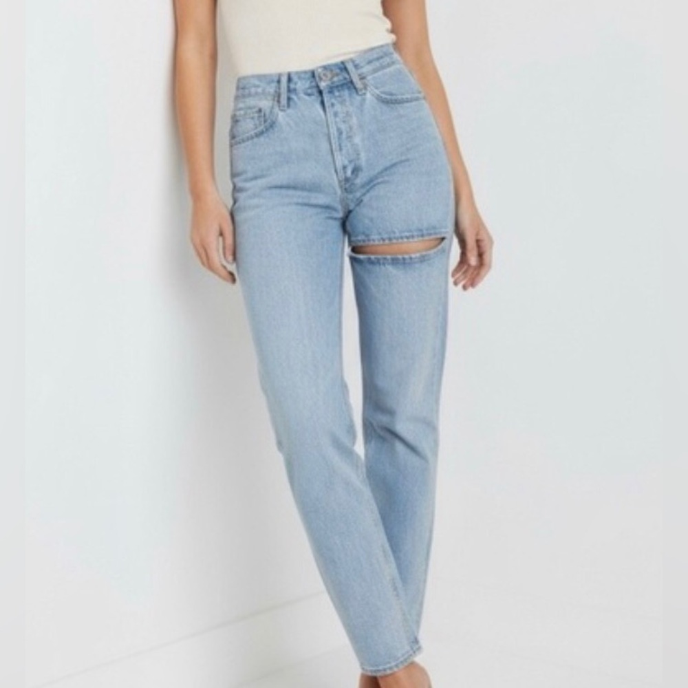 Agolde Lana Straight Leg Jeans with thigh Slit